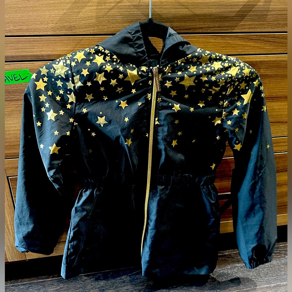 Girls windbreaker cinched waist jacket.